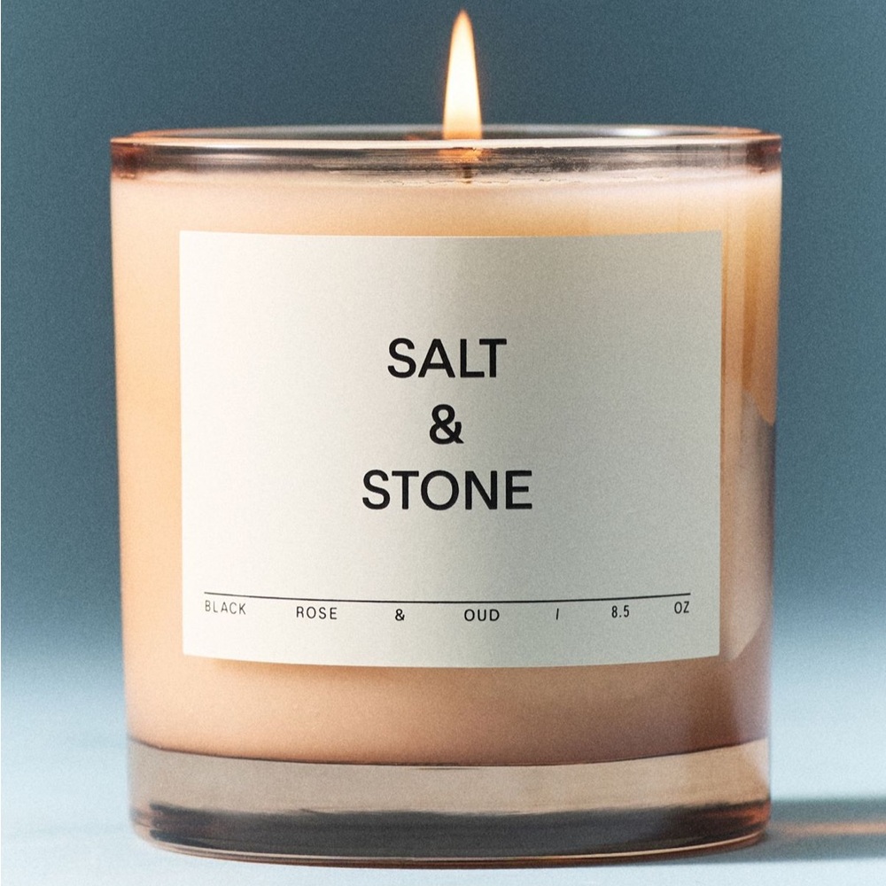 Salt & Stone Black Rose & Oud Candle
